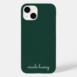 エメラルドグリーンスクリプト モノグスタイリッシュラムモダン Case-Mate iPhone 14ケース