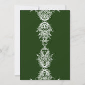 エメラルドグリーンスケルトンスカルバラゴシック結婚ズ 招待状 (裏面)
