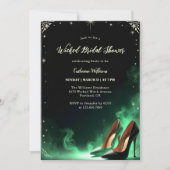 エメラルドグリーンスタイルマジカルイックブライダルシャワー 招待状 (正面)