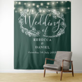 エメラルドグリーンストリングラ結婚イトの背景 タペストリー (インサイチュ)