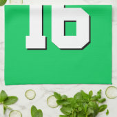 エメラルドグリーンスポーツジャージーチームジャージー キッチンタオル (折り畳み)