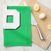 エメラルドグリーンスポーツジャージーチームジャージー キッチンタオル (四つ折り)