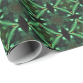 エメラルドグリーンダイヤモンド豪華な幾何学的な休日 ラッピングペーパー (ロールコーナー)