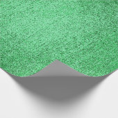 エメラルドグリーントロピカ強烈なリ絵を描ンメタリック ラッピングペーパー (角)