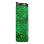エメラルドグリーンドラゴンスケールパターン タンブラー (回転右)