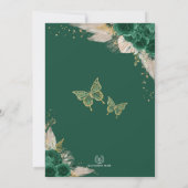 エメラルドグリーンドレスキンセアニラミクンス15アニョス 招待状 (裏面)