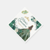 エメラルドグリーンドレスクインセアニラクラウン誕生日 スタンダードカクテルナプキン (角)