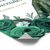 エメラルドグリーンドレスクインセアニラクラウン誕生日 ポスター (角)