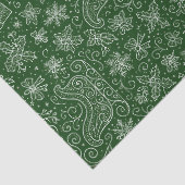 エメラルドグリーンドールクリスマスそりパターン 薄葉紙 (詳細)