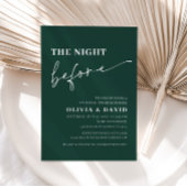 エメラルドグリーンナイトリハーサルディナー招待状 招待状