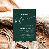 エメラルドグリーンナイトリハーサルディナー招待状 招待状