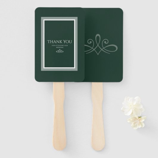 エメラルドグリーンハンドファン ハンドファン (正面&裏面)