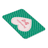 エメラルドグリーンハート名 マグネット (右側)