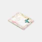 エメラルドグリーンバタフライオンシックヴィンテージコラージュ ポストイット (アングル)