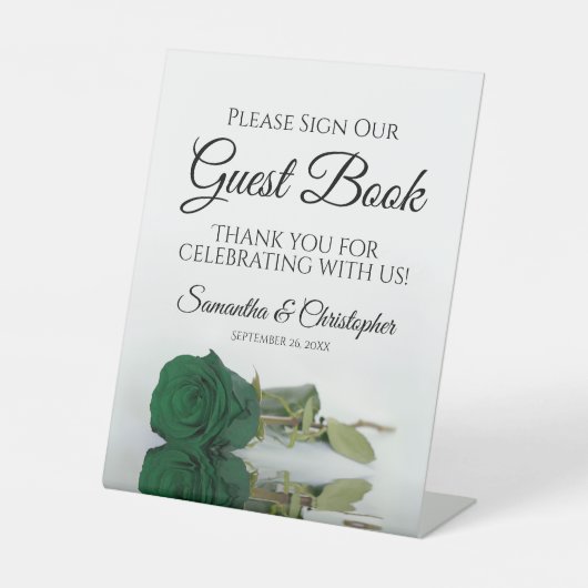 エメラルドグリーンバラお申し込み 台座サイン (正面)