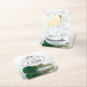 エメラルドグリーンバラが飲み物を飲結婚まない ペーパーコースター (インサイチュ)