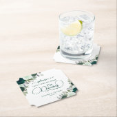 エメラルドグリーンバラは飲み物を飲結婚まない ペーパーコースター (インサイチュ)