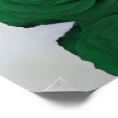 エメラルドグリーンバラエレガント4枚の座席表 ポスター (角)