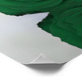 エメラルドグリーンバラシックなアルファベット座席表 ポスター (角)