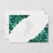 エメラルドグリーンバラズウェスタンキンセアニェラRSVPカード 出欠カード (裏面)