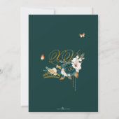 エメラルドグリーンバラバタフライティアラキンセアニェラ 招待状 (裏面)