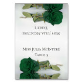 エメラルドグリーンバラ結婚ズDIYフォールド座席表 テーブルナンバー (正面)