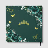 エメラルドグリーンバラ蝶金ゴールドキンセアニラ ゲストブック (裏面)