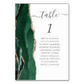 エメラルドグリーンバラ金ゴールドアゲ結婚ート テーブルナンバー (正面)