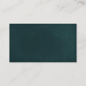 エメラルドグリーンバラ金ゴールドフラワーリース結婚ズ プレイスカード (裏面)