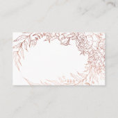 エメラルドグリーンバラ金ゴールドフラワーリース結婚ズ プレイスカード (正面)