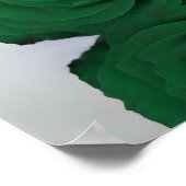 エメラルドグリーンバラ20結婚テーブルの座席表 ポスター (角)