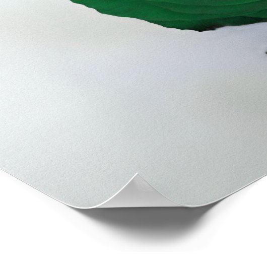 エメラルドグリーンバラ22結婚テーブルの座席表 ポスター (角)