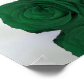 エメラルドグリーンバラ6結婚テーブルの座席表 ポスター (角)