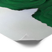 エメラルドグリーンバラ9結婚テーブルの座席表 ポスター (角)