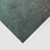 エメラルドグリーンパティーナ、風化ダマスクのテクスチャ 薄葉紙 (詳細)