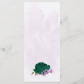 エメラルドグリーンパープル花結婚植物薬 メニュー (裏面)