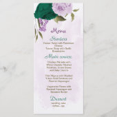 エメラルドグリーンパープル花結婚植物薬 メニュー (正面)