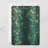 エメラルドグリーンピンクピーチドレススウィート16パーティー 招待状 (裏面)