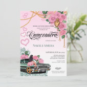 エメラルドグリーンピンクローズローライダーチョラキンセアニェラ 招待状 (スタンド正面)