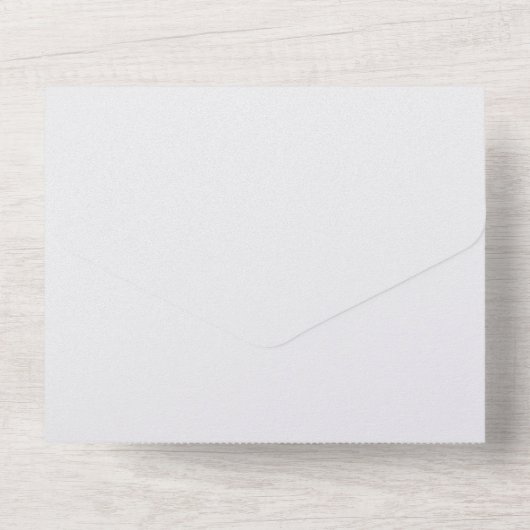 エメラルドグリーンピンク牡丹バラ結婚ズ オールインワン招待状 (裏面)