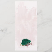 エメラルドグリーンピンク花結婚植物体 メニュー (裏面)