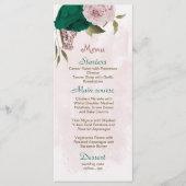 エメラルドグリーンピンク花結婚植物体 メニュー (正面)