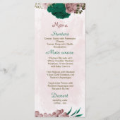 エメラルドグリーンピンク花結婚植物体 メニュー (正面)