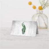 エメラルドグリーンピーコック披露宴座席表 プレイスカード (裏面)