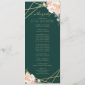 エメラルドグリーンピーチクリーム金ゴールドジオメト結婚リ プログラム (裏面)