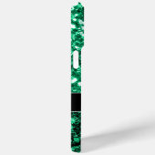 エメラルドグリーンフェイクグリッタースパークルスモノグラム Case-Mate iPhoneケース (裏面 / 右)