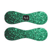 エメラルドグリーンフェイクグリッタースパークルモノグラム名 野球ボール (パネル)