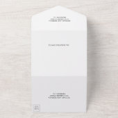 エメラルドグリーンフェイクマーブルゴールドフォイル結婚ズ オールインワン招待状 (外側)