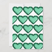 エメラルドグリーンフォイルバルーン1st誕生日 招待状 (裏面)