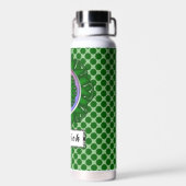エメラルドグリーンフラワーリボンby Kenneth Yoncich ウォーターボトル (背面)